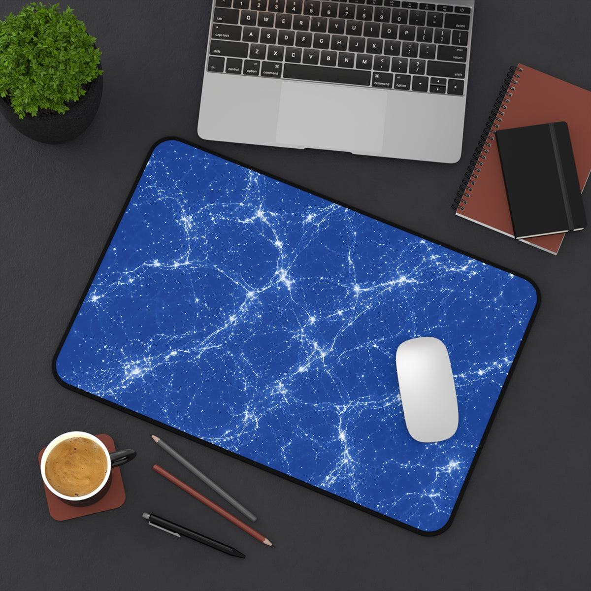 Neon Mycelium - Blueprint Desk Mat