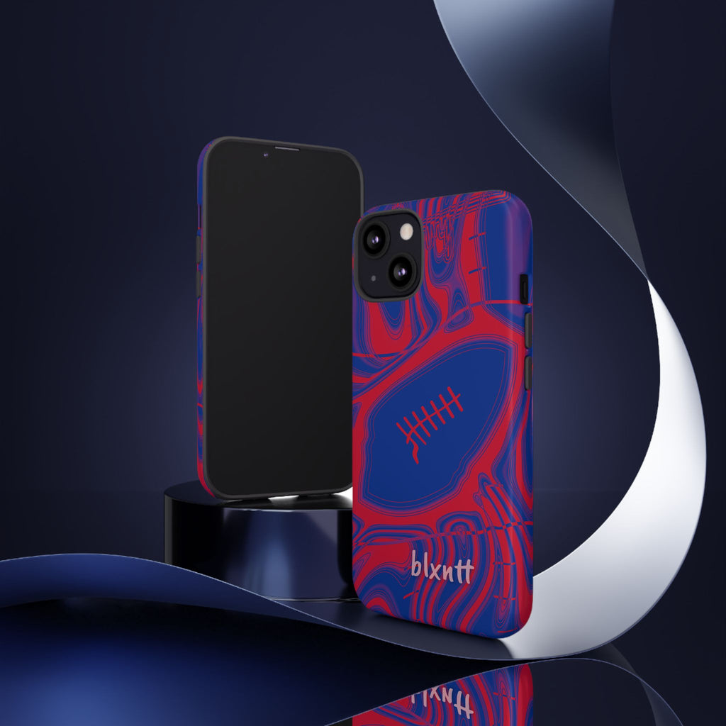 Royal Blue & Red Trippy Football Phone Case