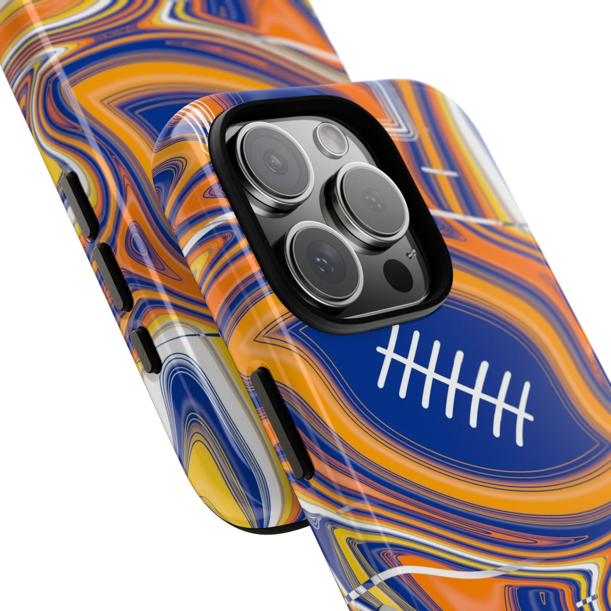 Royal Blue & Yellow Trippy Football Phone Case