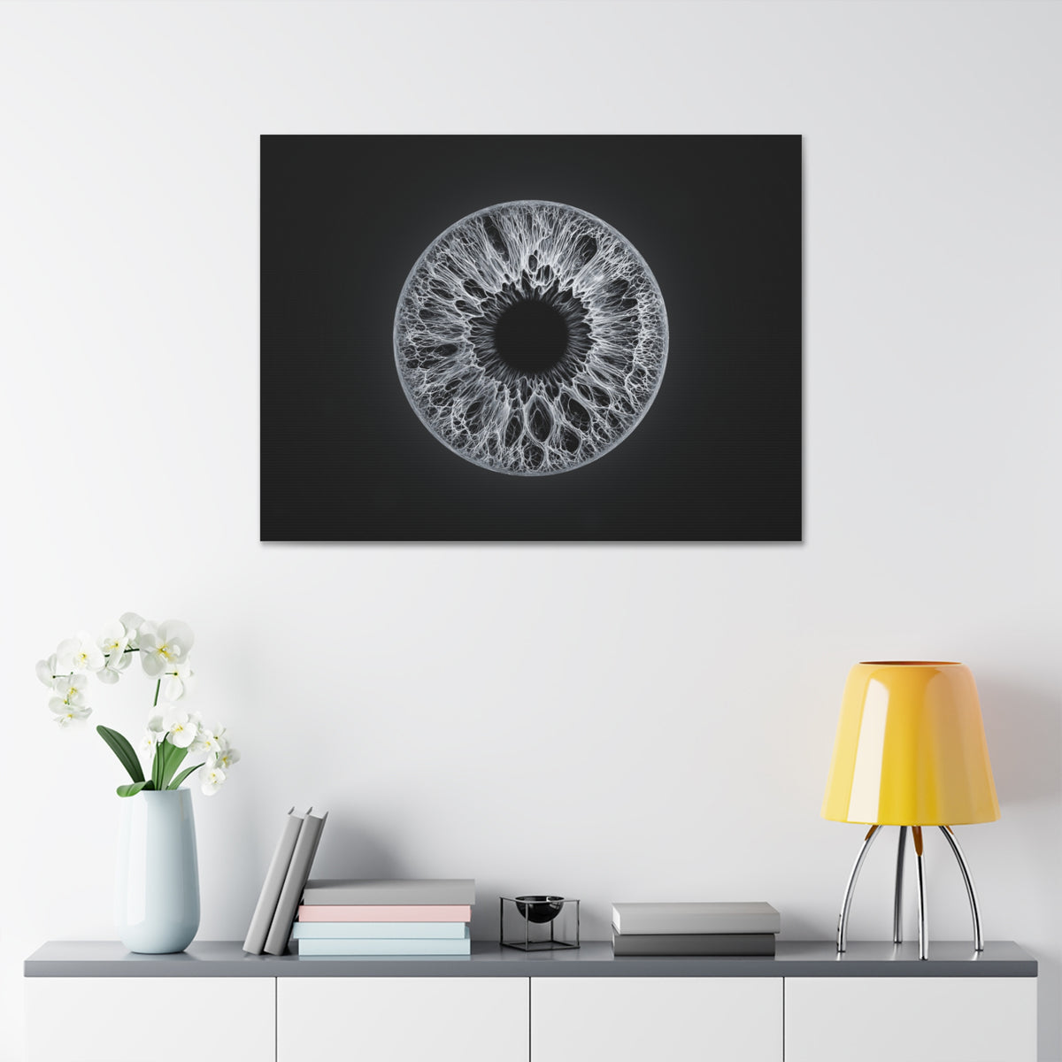 BLXNTT Iris – Lace Web Gray Glossy Canvas