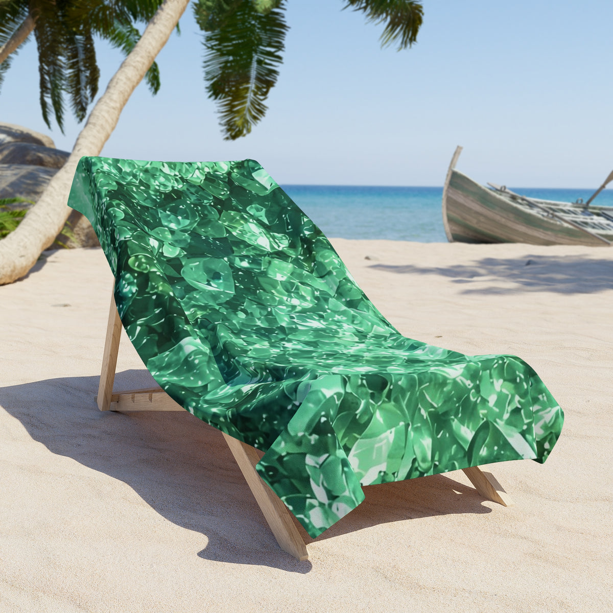 Geode Core - Jade Temple Beach Towel