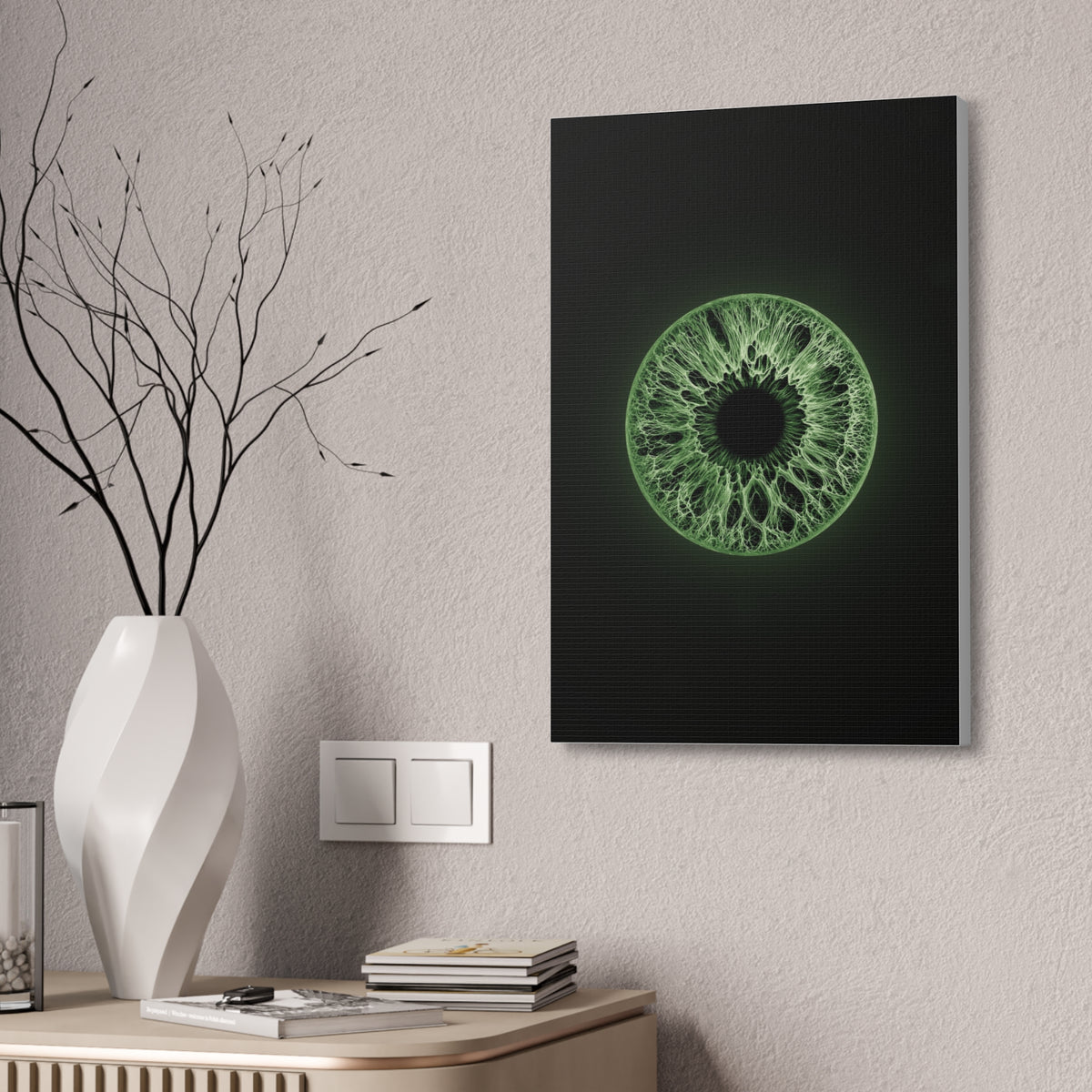 BLXNTT Iris – Lace Web Green Glossy Canvas