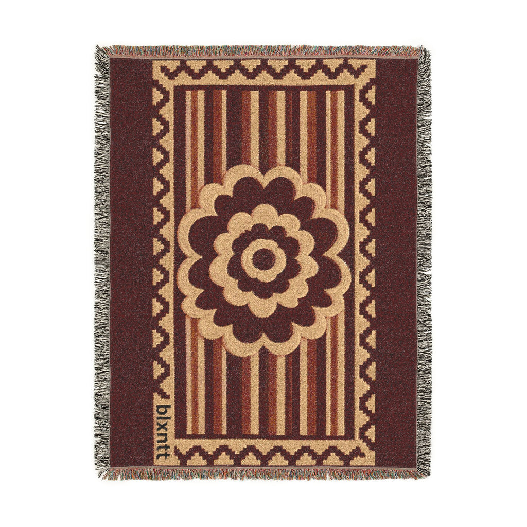 BLXNTT Red Hippie Woven Blanket #1