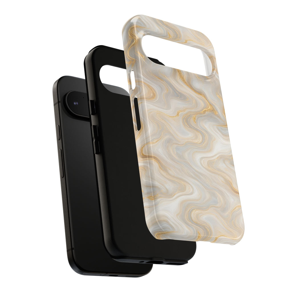 White & Gold Marble Phone Case