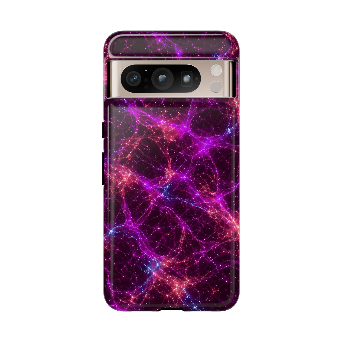Neon Mycelium - Ember Orchid Phone Case