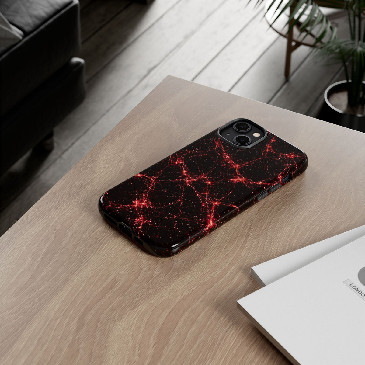 Neon Mycelium - Blood Moon Phone Case
