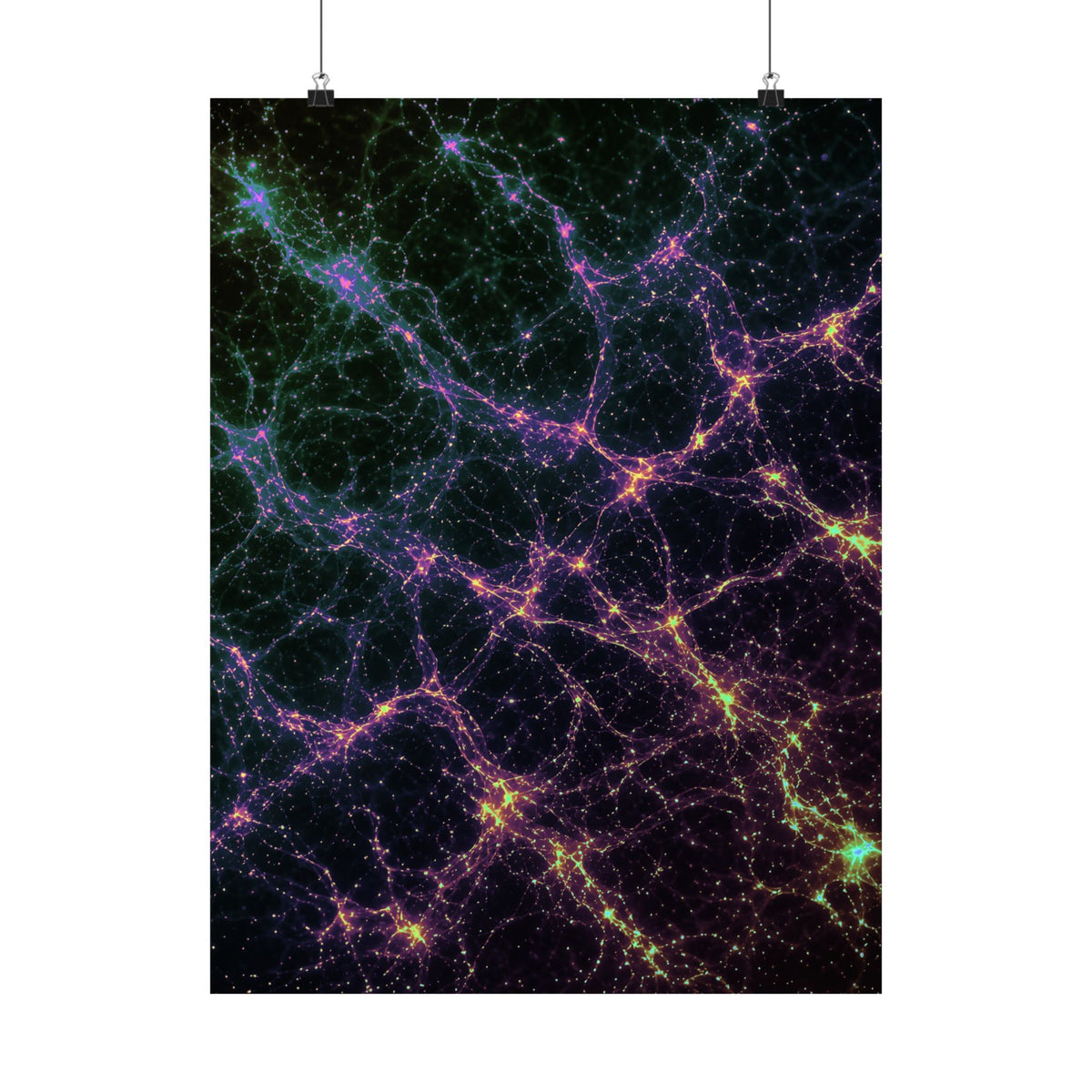 Neon Mycelium - Holographic Poster