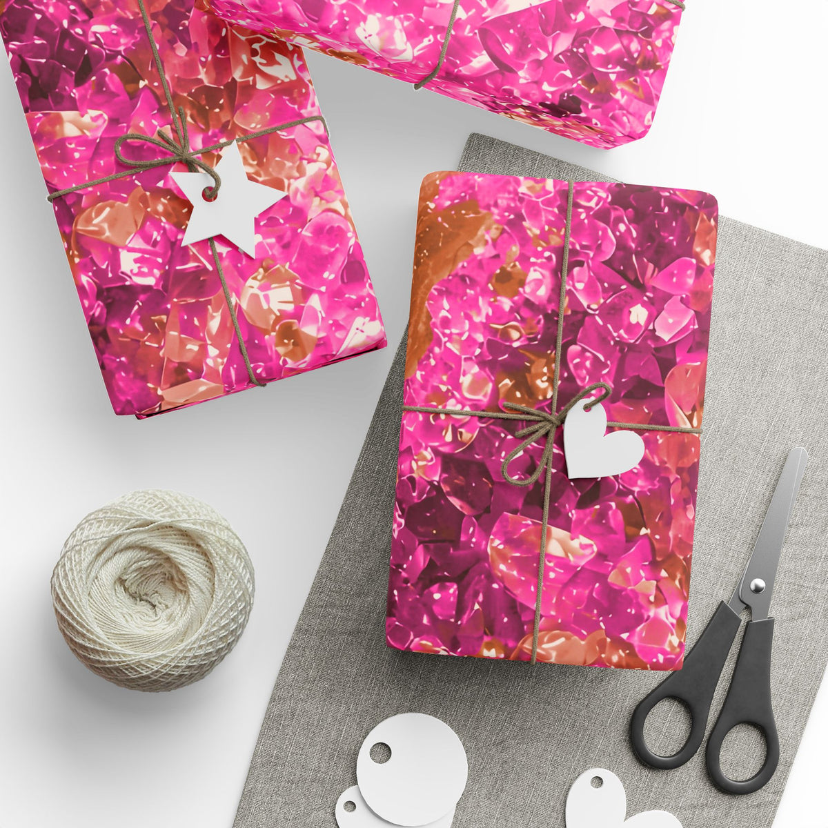 Geode Core - Terracotta Neon Wrapping Paper