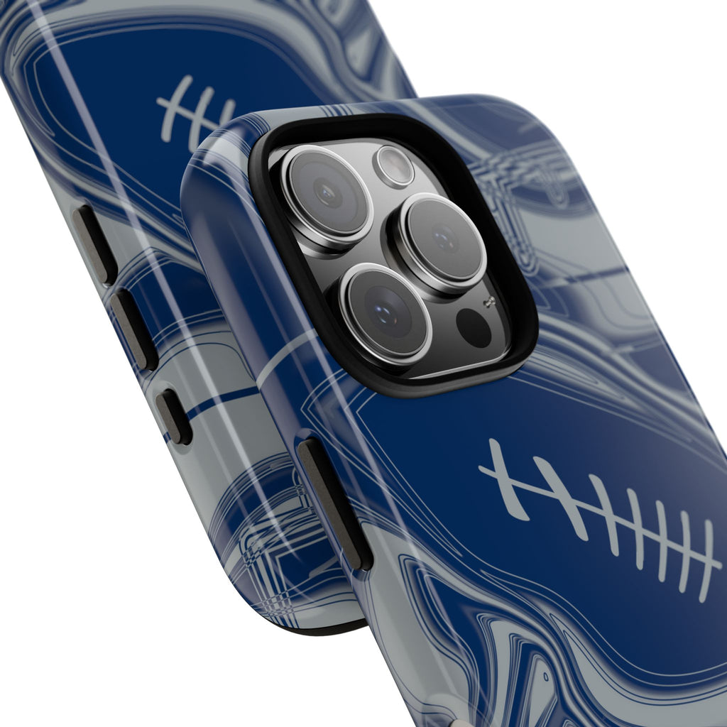Blue & Gray Trippy Football Phone Case