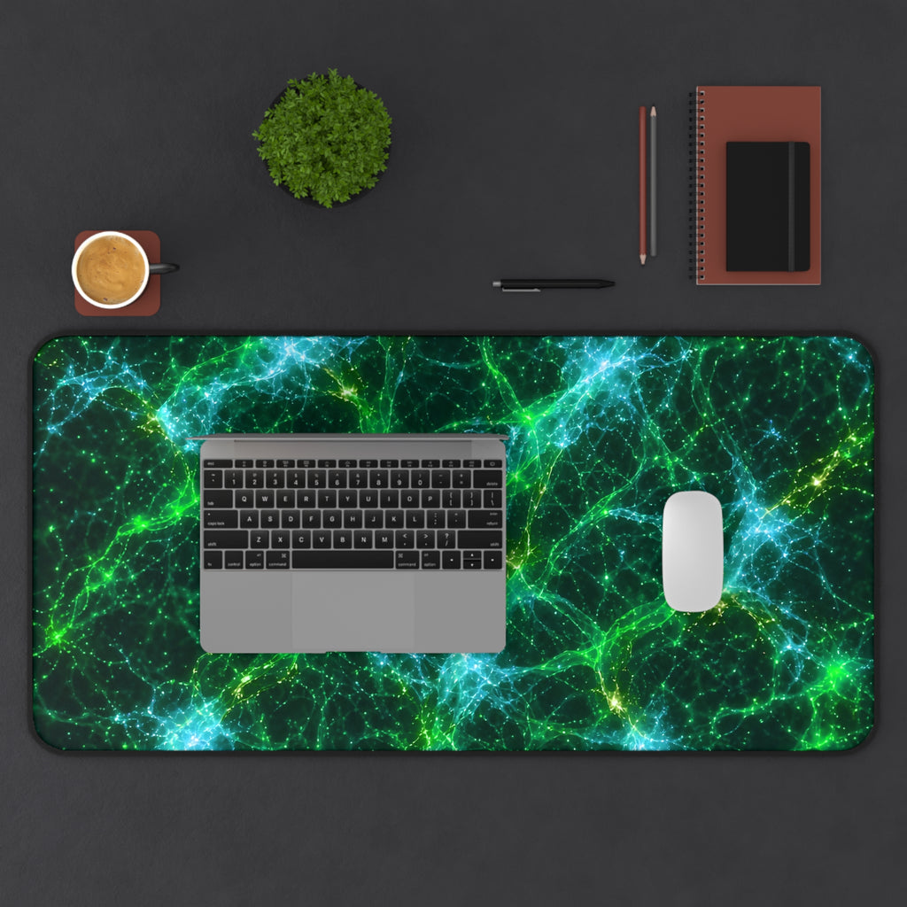Neon Mycelium - Mermaid Desk Mat