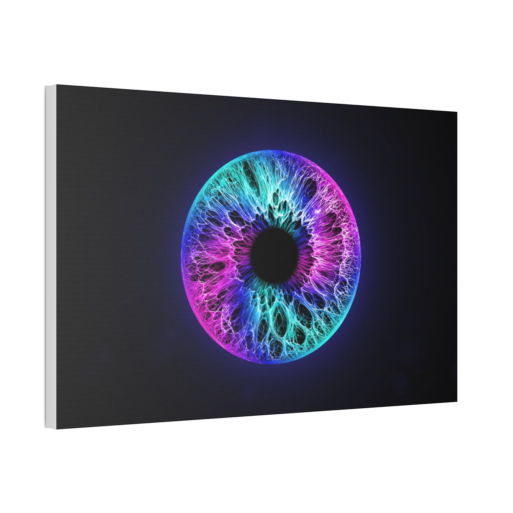 BLXNTT Iris – Lace Web Galaxy Teal Magenta Glossy Canvas