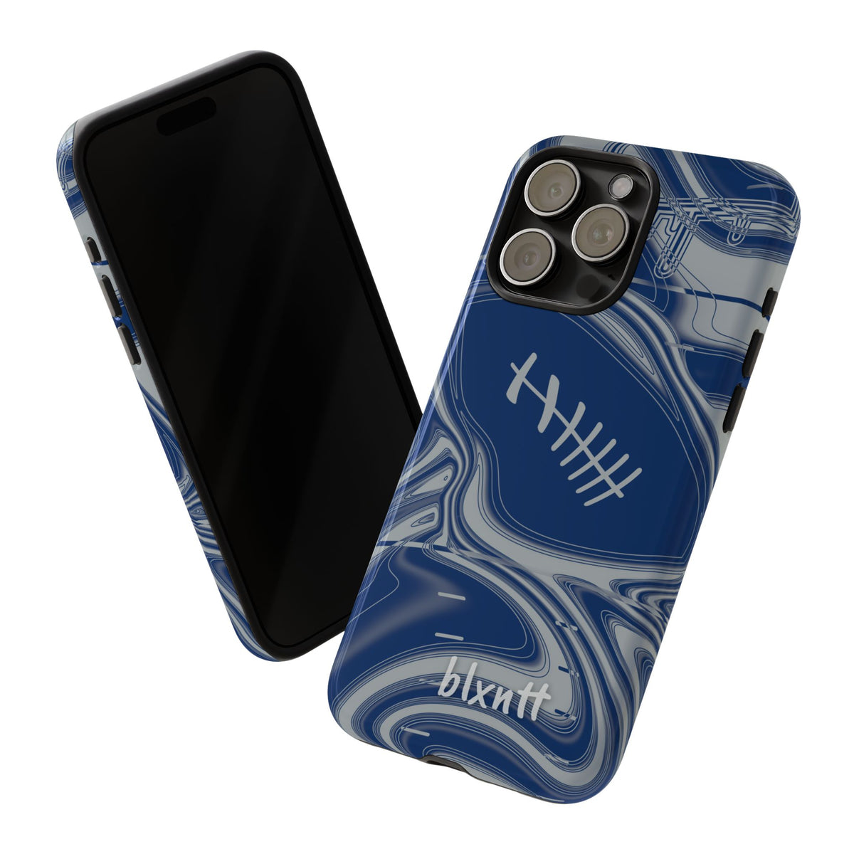 Blue & Gray Trippy Football Phone Case