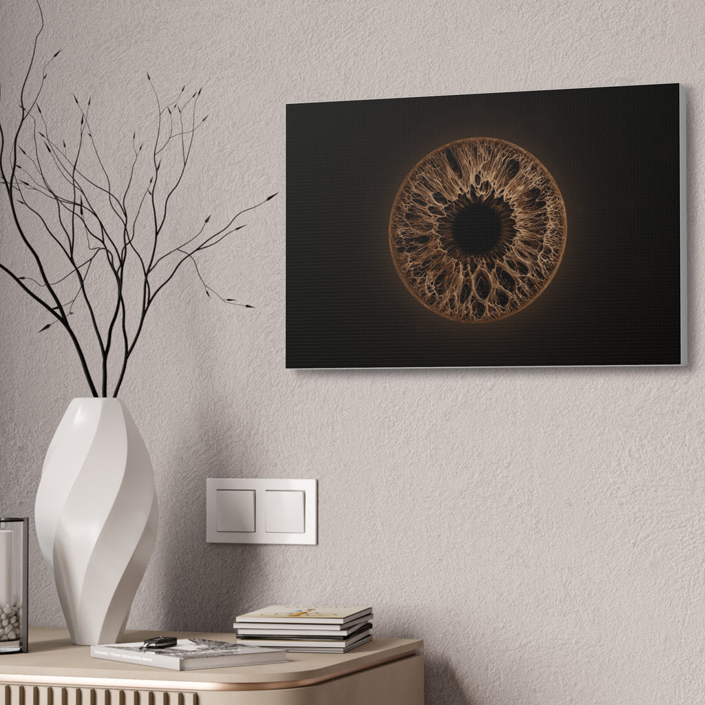 BLXNTT Iris – Lace Web Dark Brown Glossy Canvas