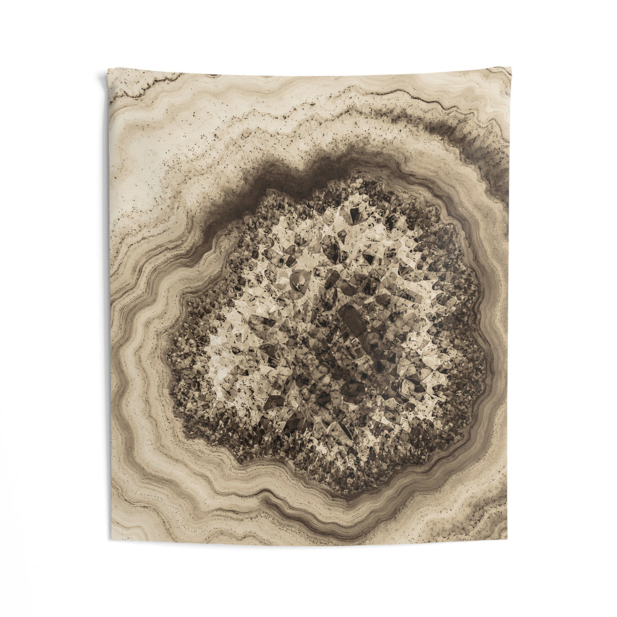 Geode Core - Ink on Paper Tapestry