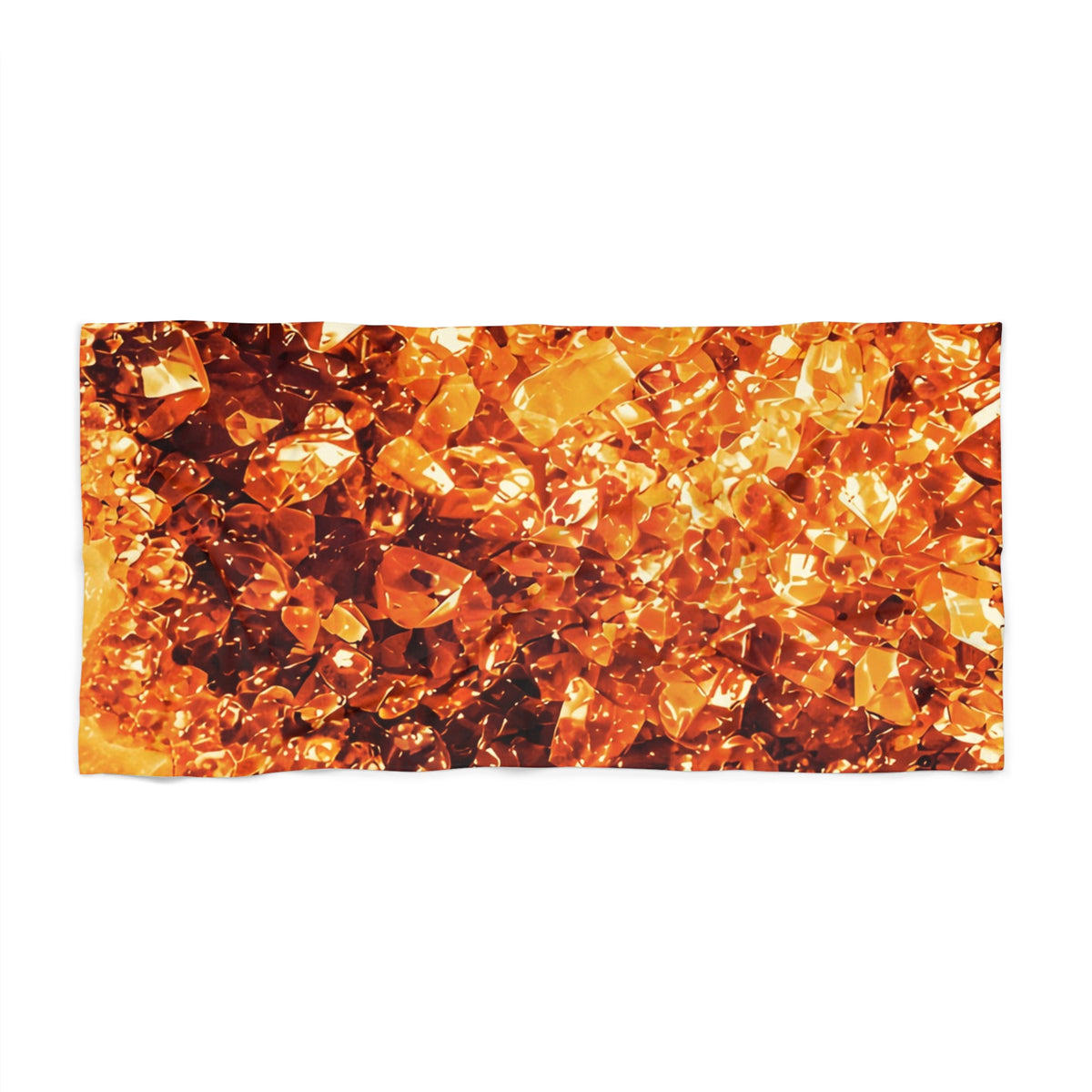 Geode Core - Molten Lava Beach Towel