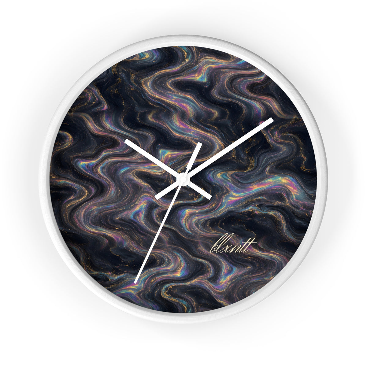Galaxy Iridescent Marble Wall Clock
