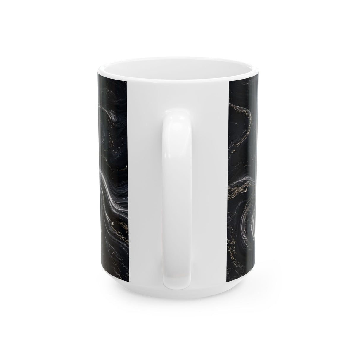 Black & Silver Marble Mug