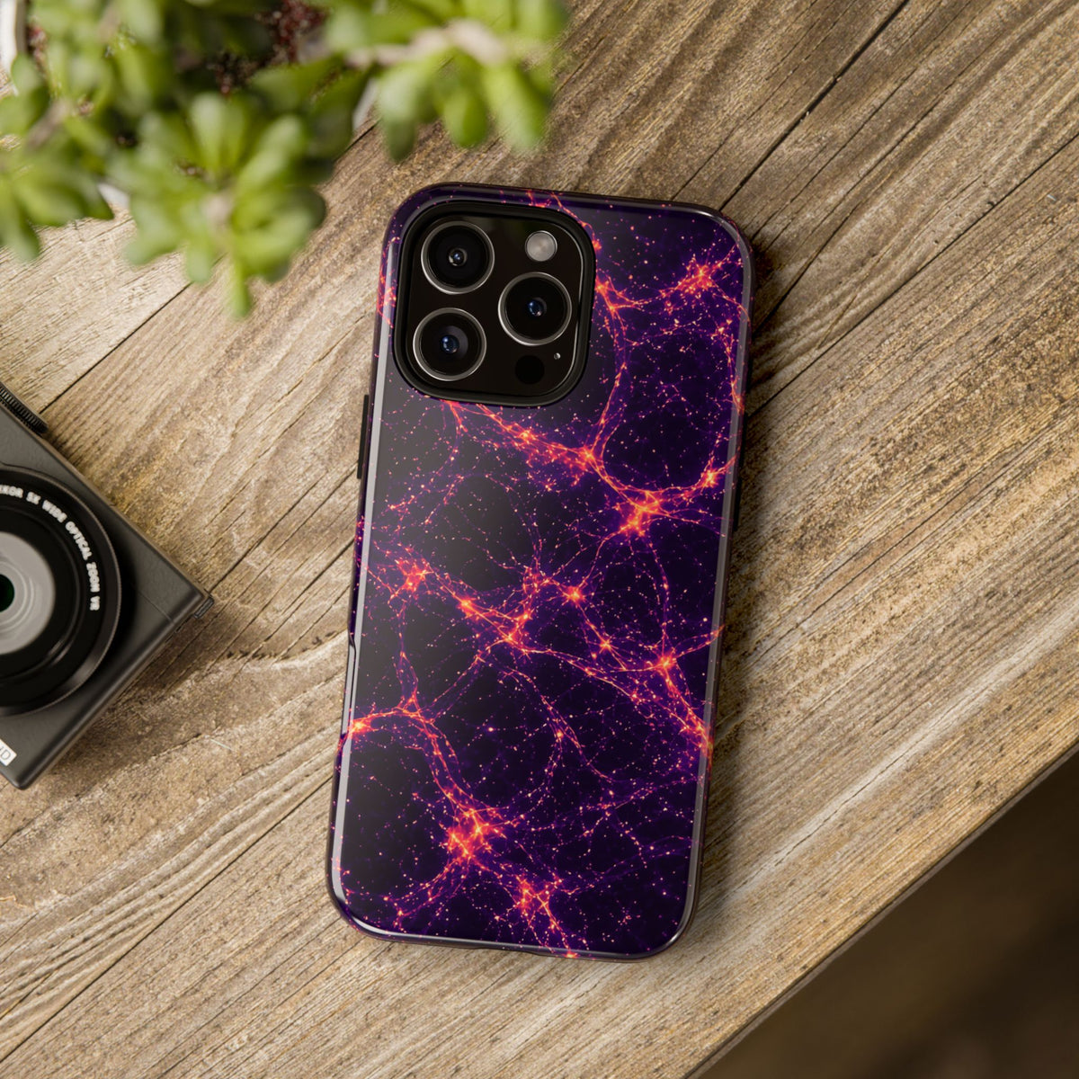 Neon Mycelium - Sunset Synapse Phone Case