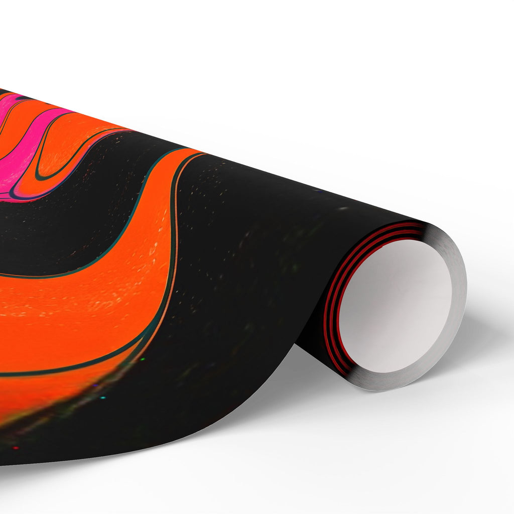 Fillmore Flow - Neon Orange & Magenta Wrapping Paper