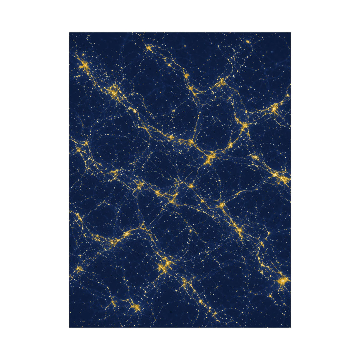 Neon Mycelium - Mustard Navy Poster