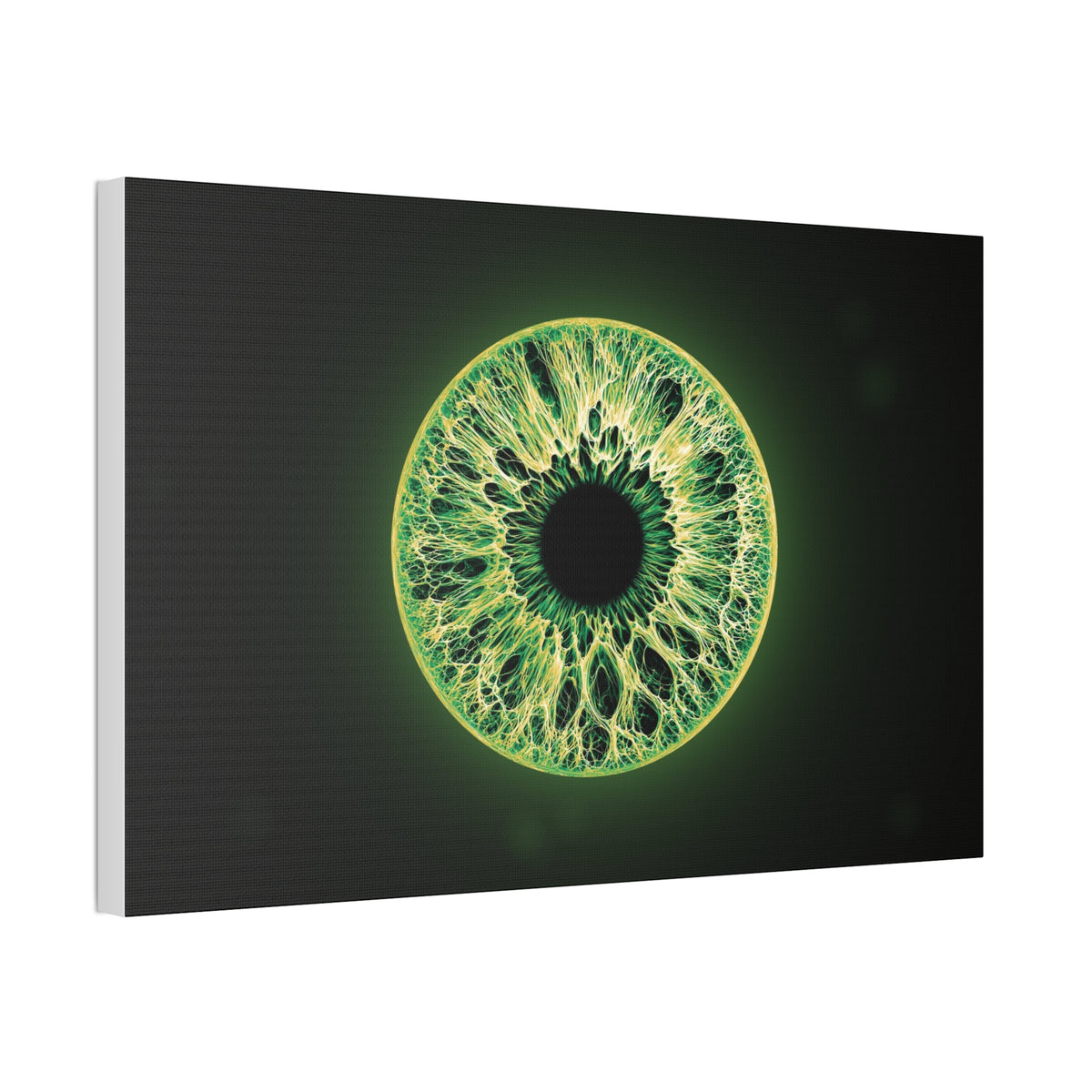 BLXNTT Iris – Lace Web Emerald Gold Glossy Canvas