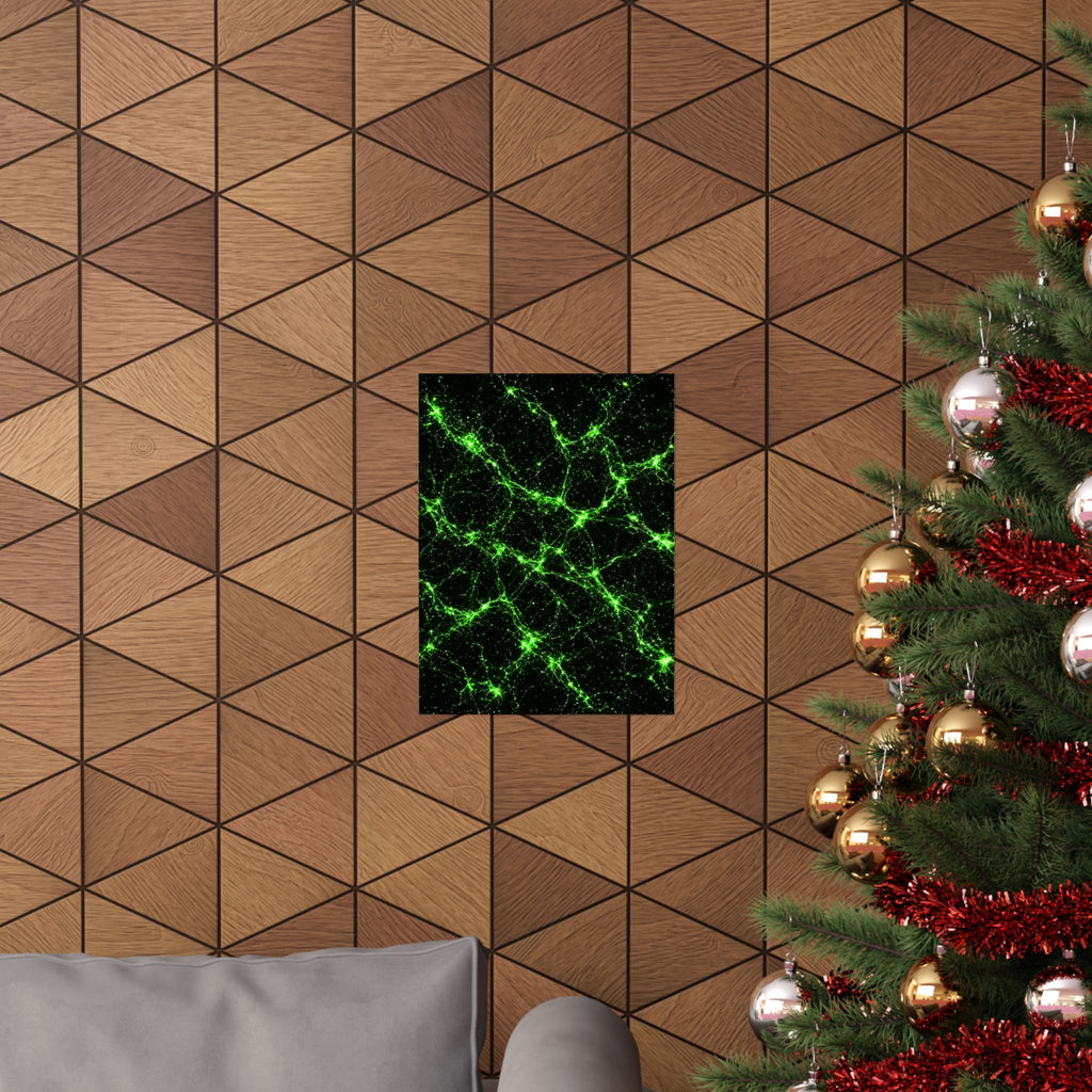 Neon Mycelium - Toxic Lime Poster