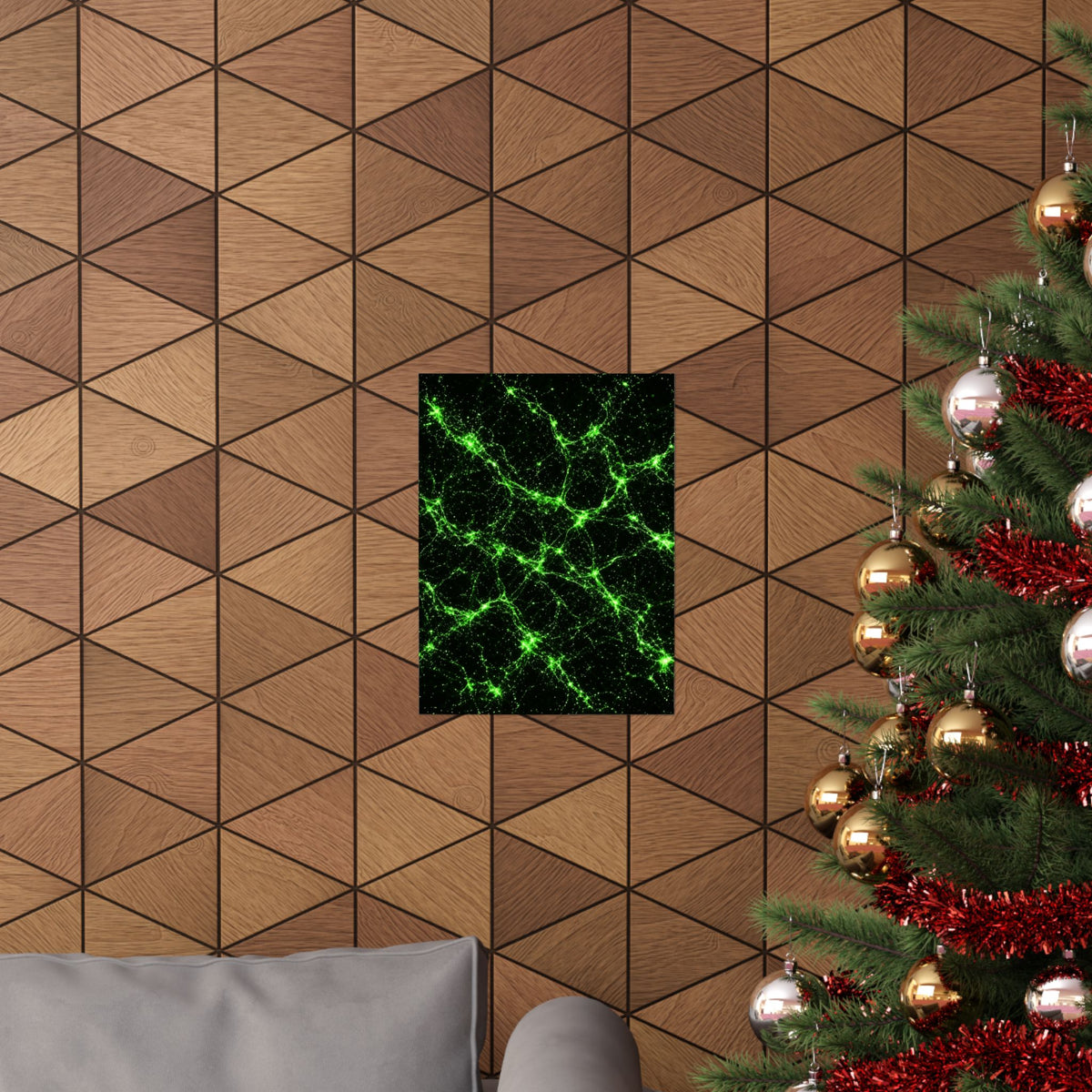 Neon Mycelium - Toxic Lime Poster