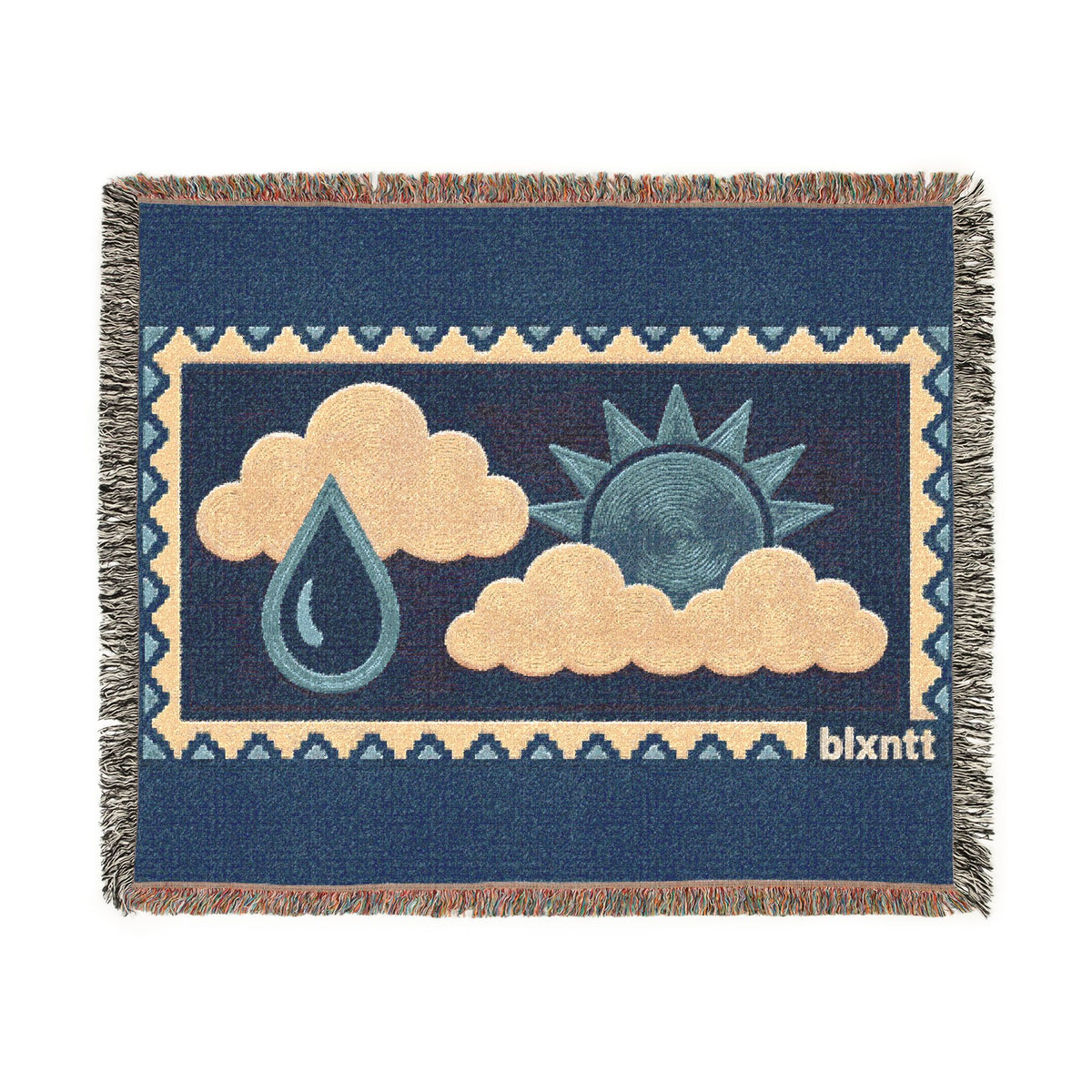 BLXNTT Blue Hippie Woven Blanket #3