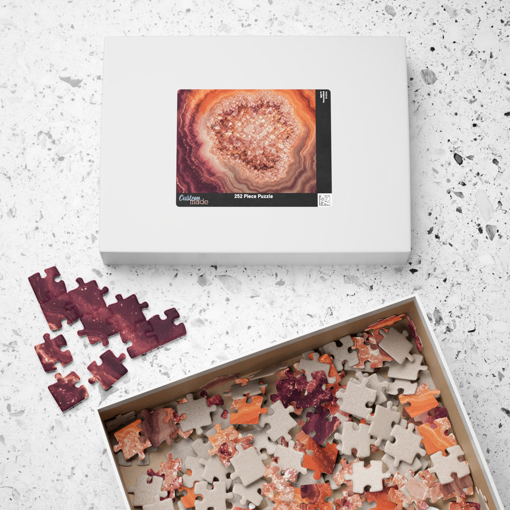 Geode Core - Peach Sorbet Jigsaw Puzzle