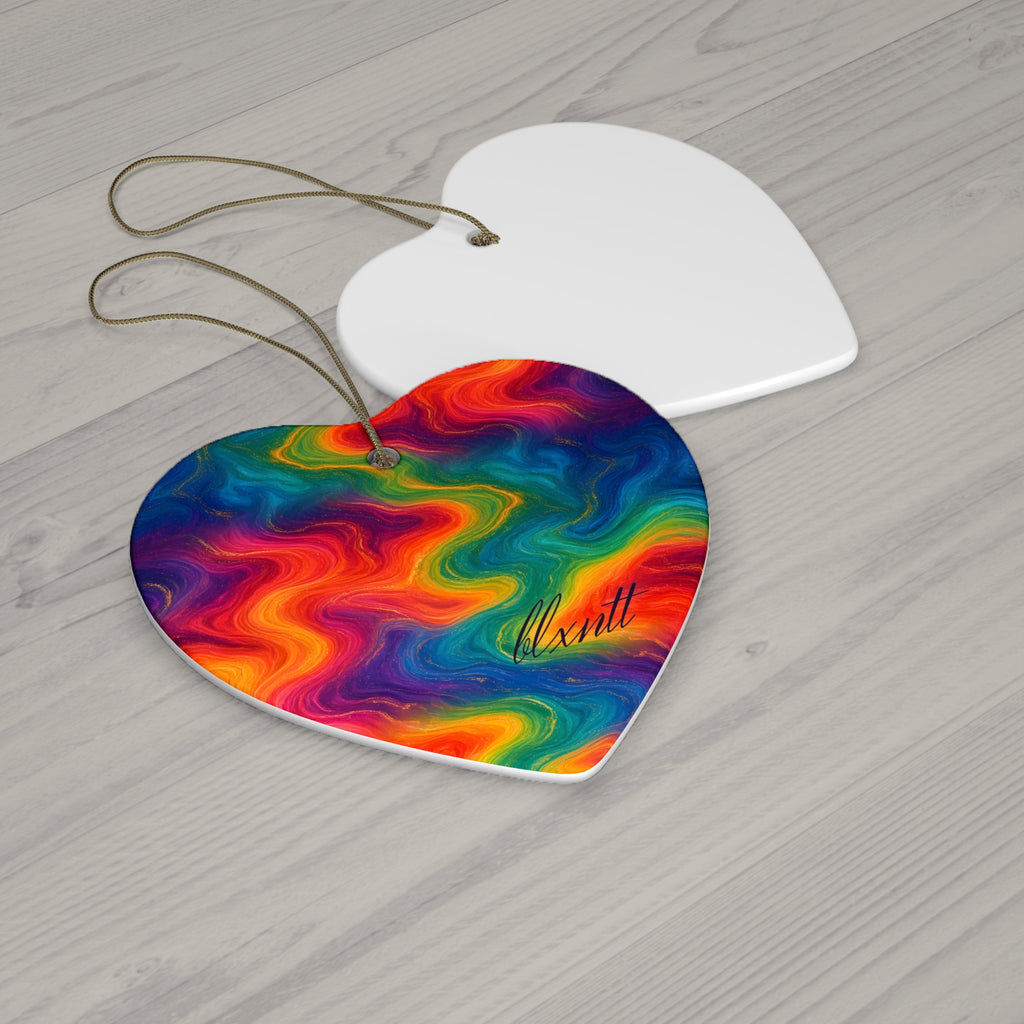 Rainbow Marble Ornament