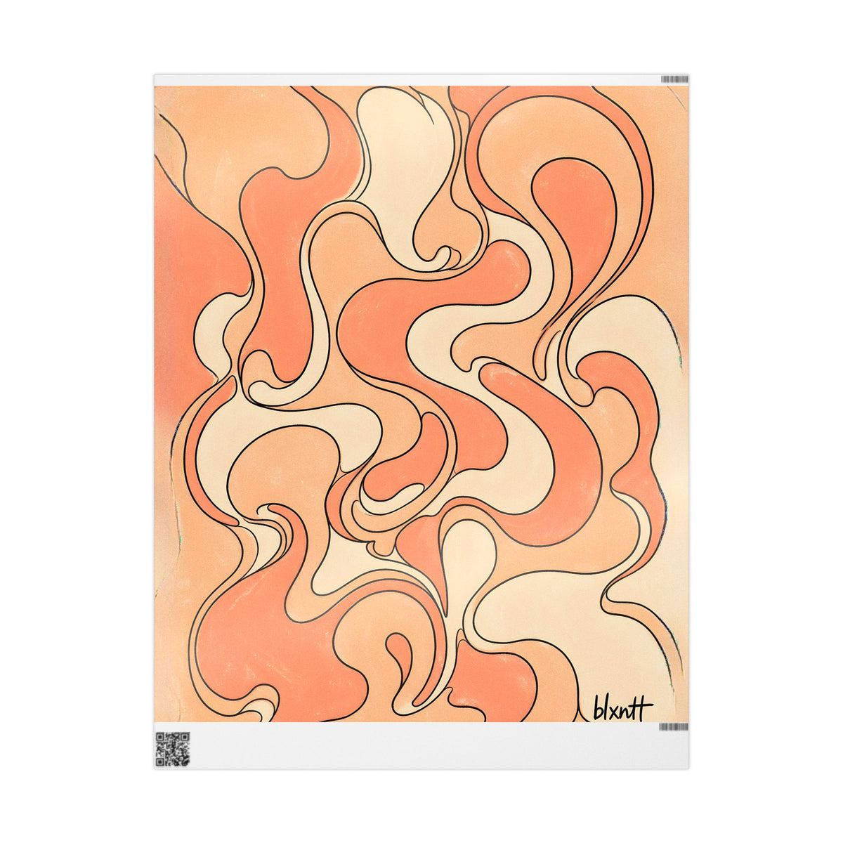 Fillmore Flow - Peach Wrapping Paper