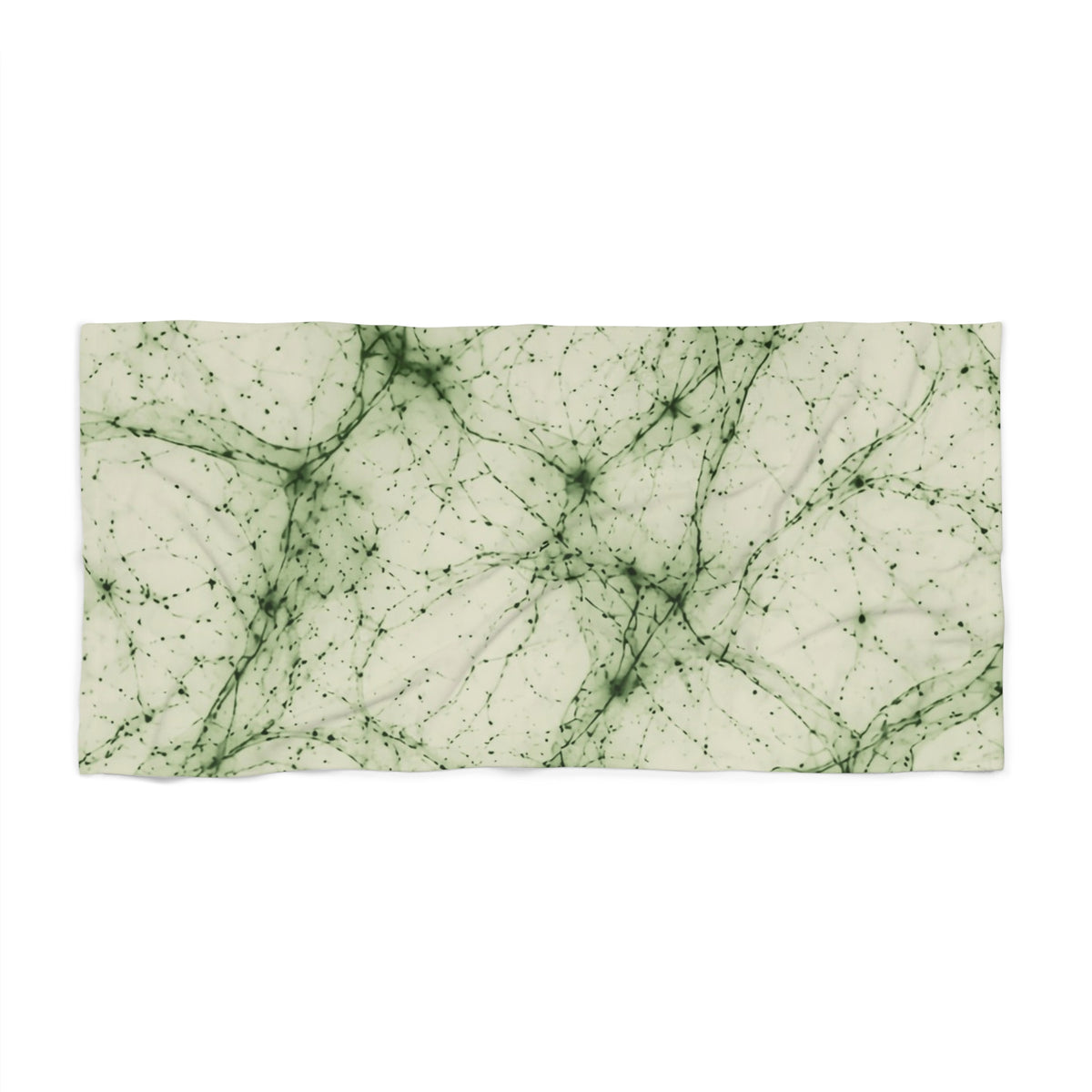 Neon Mycelium - Matcha Latte Beach Towel