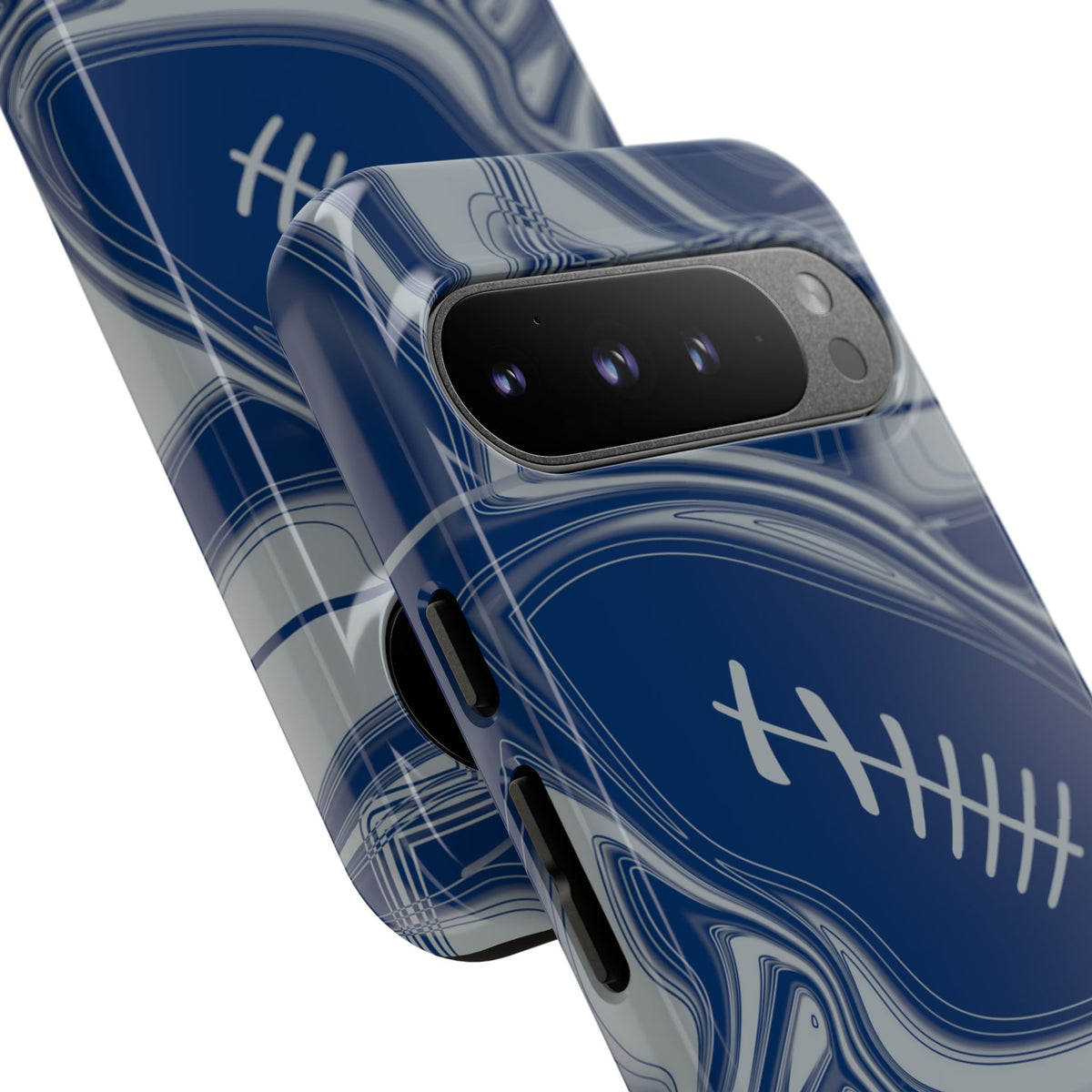 Blue & Gray Trippy Football Phone Case