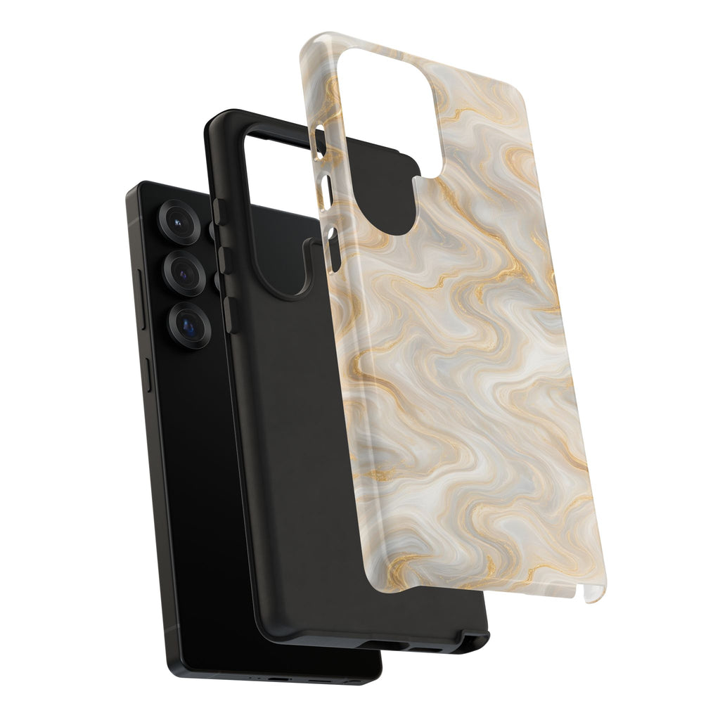 White & Gold Marble Phone Case