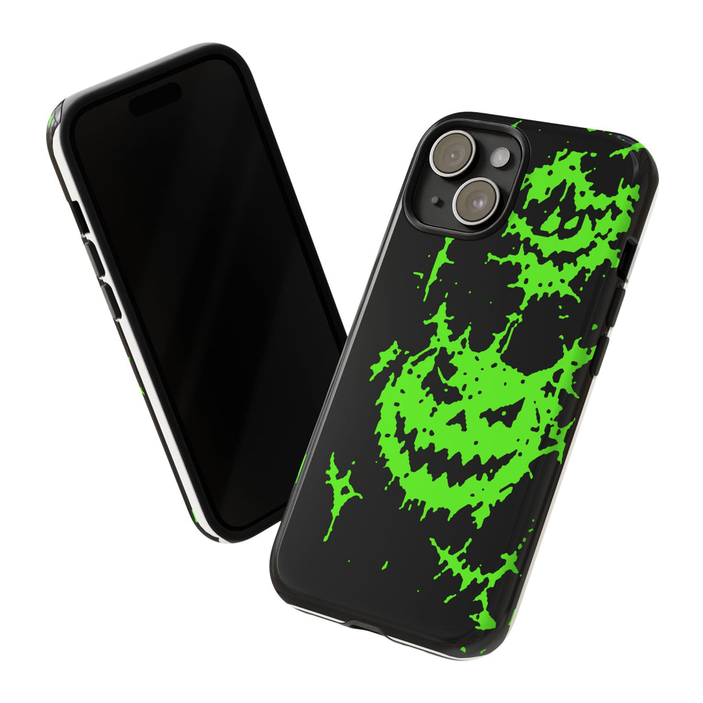 Green Spiderweb Pumpkin Phone Case