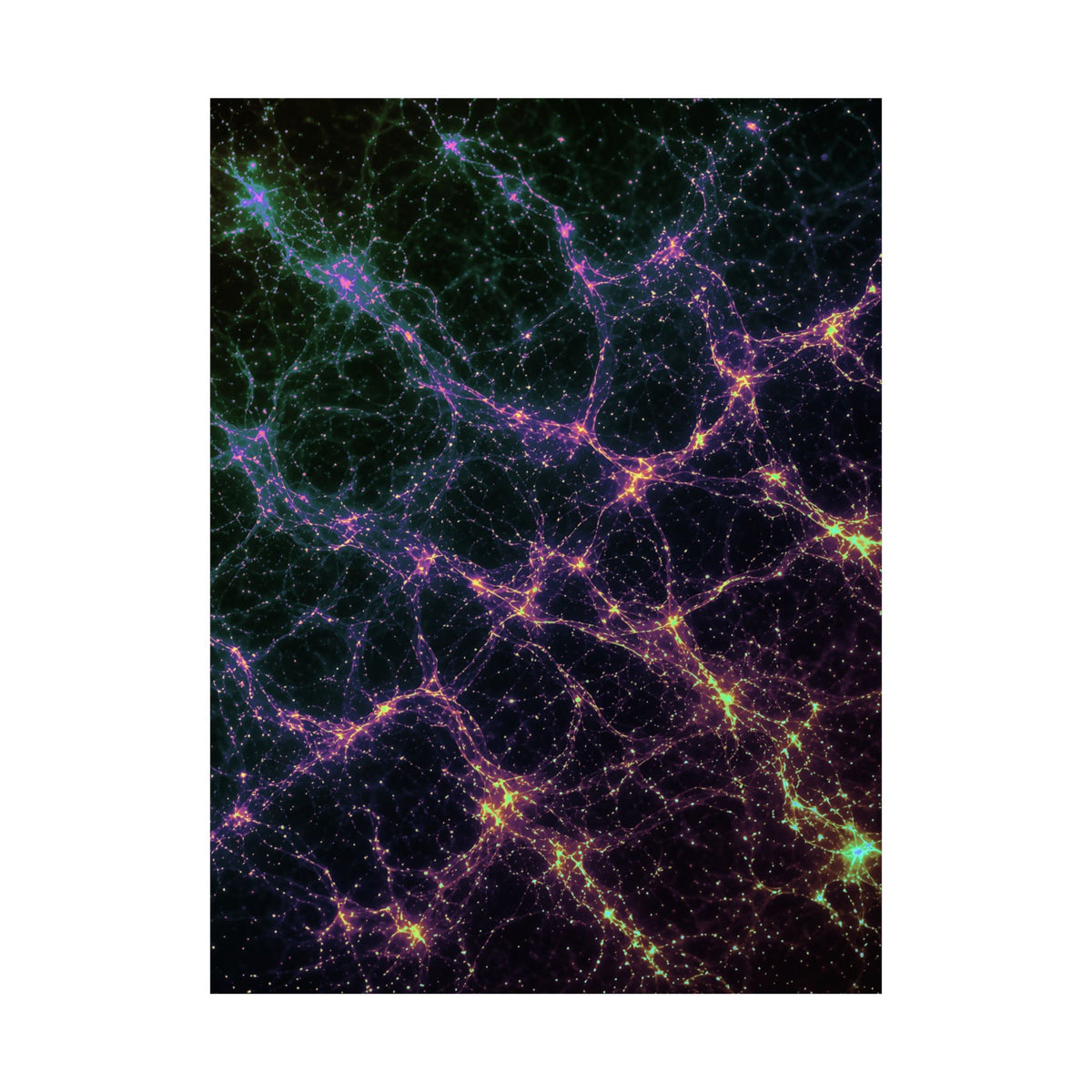 Neon Mycelium - Holographic Poster