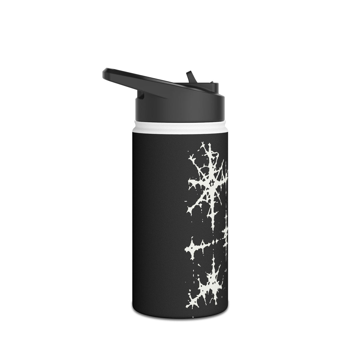 White Spiderweb Pumpkin Water Bottle