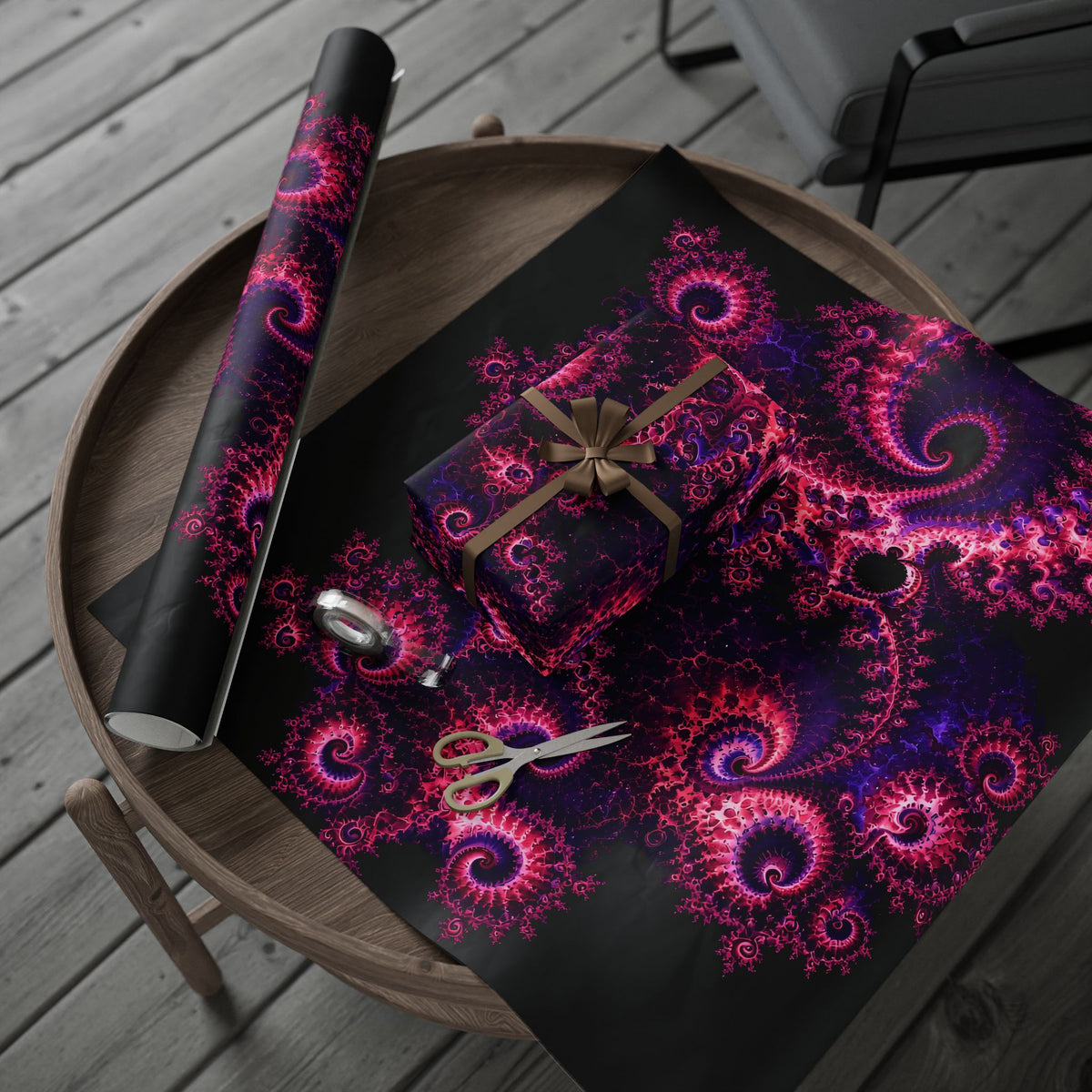 Copper Infinity - Hot Pink & Violet Wrapping Paper