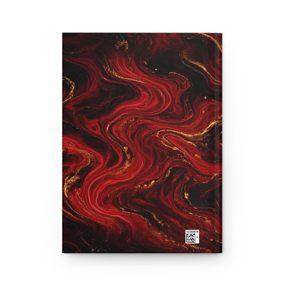 Red & Black Marble Hardcover Journal