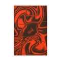 Brown & Orange Trippy Football Glossy Canvas