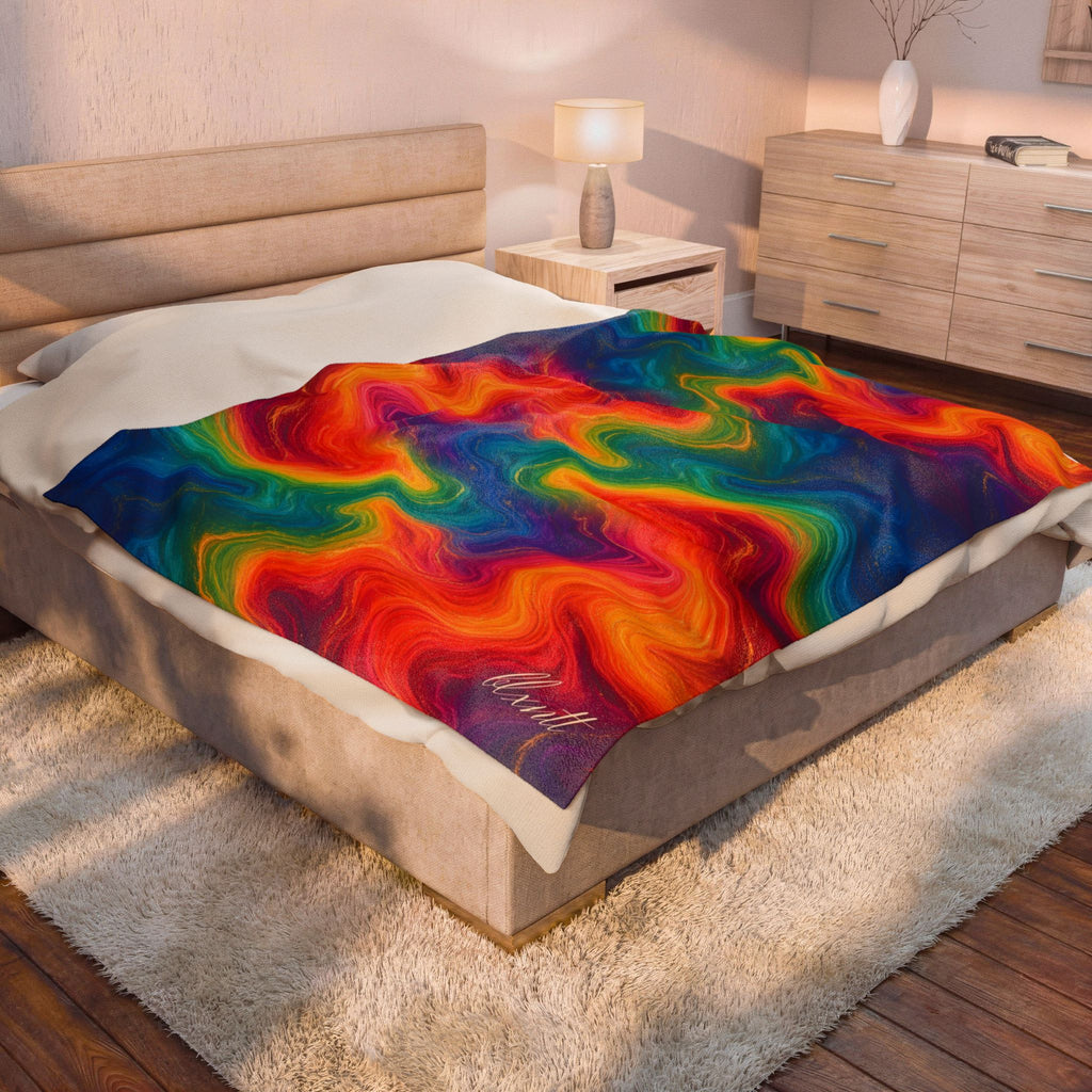 Rainbow Marble Blanket