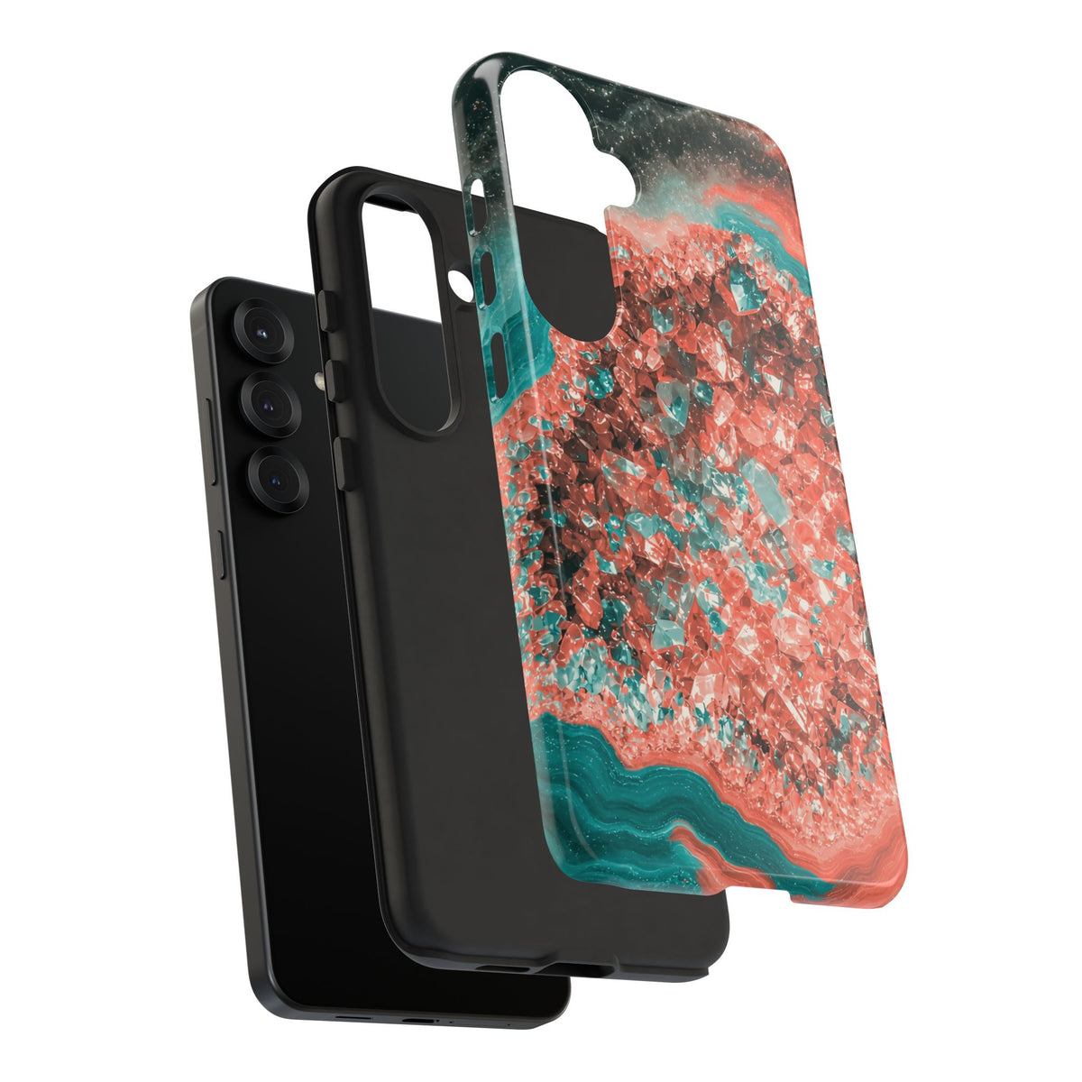 Geode Core - Coral Teal Phone Case