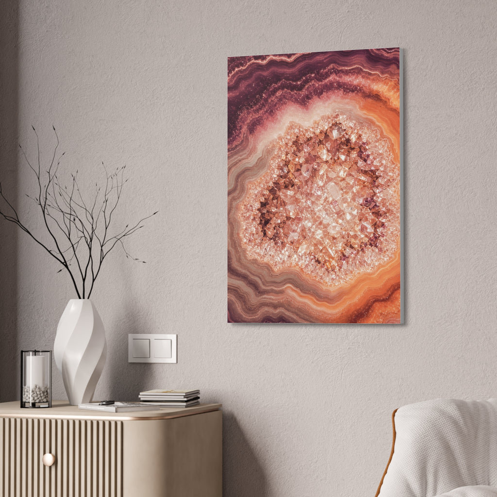 Geode Core - Peach Sorbet Glossy Canvas