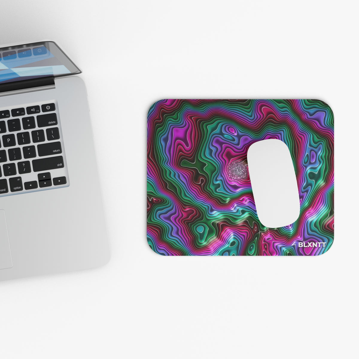 Neon Agate Mouse Pad