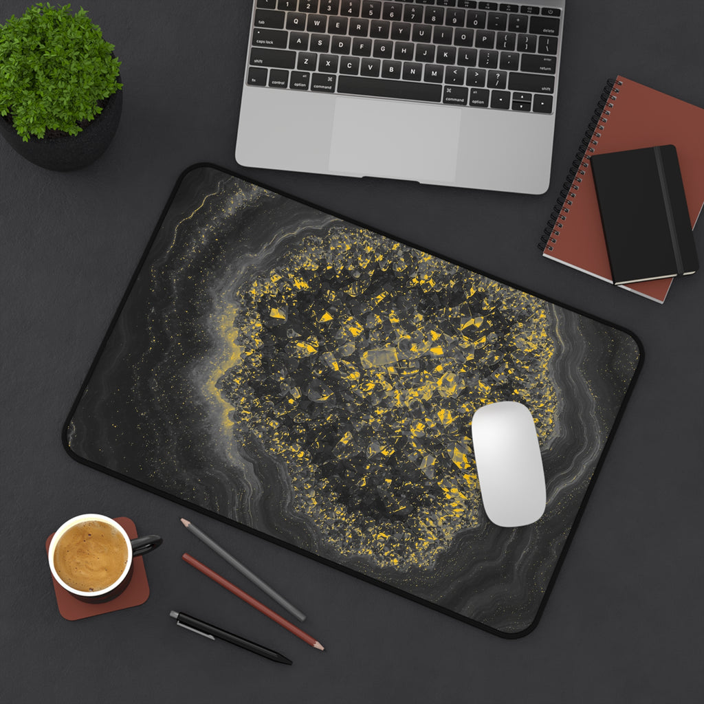 Geode Core - Mono Gold Spark Desk Mat