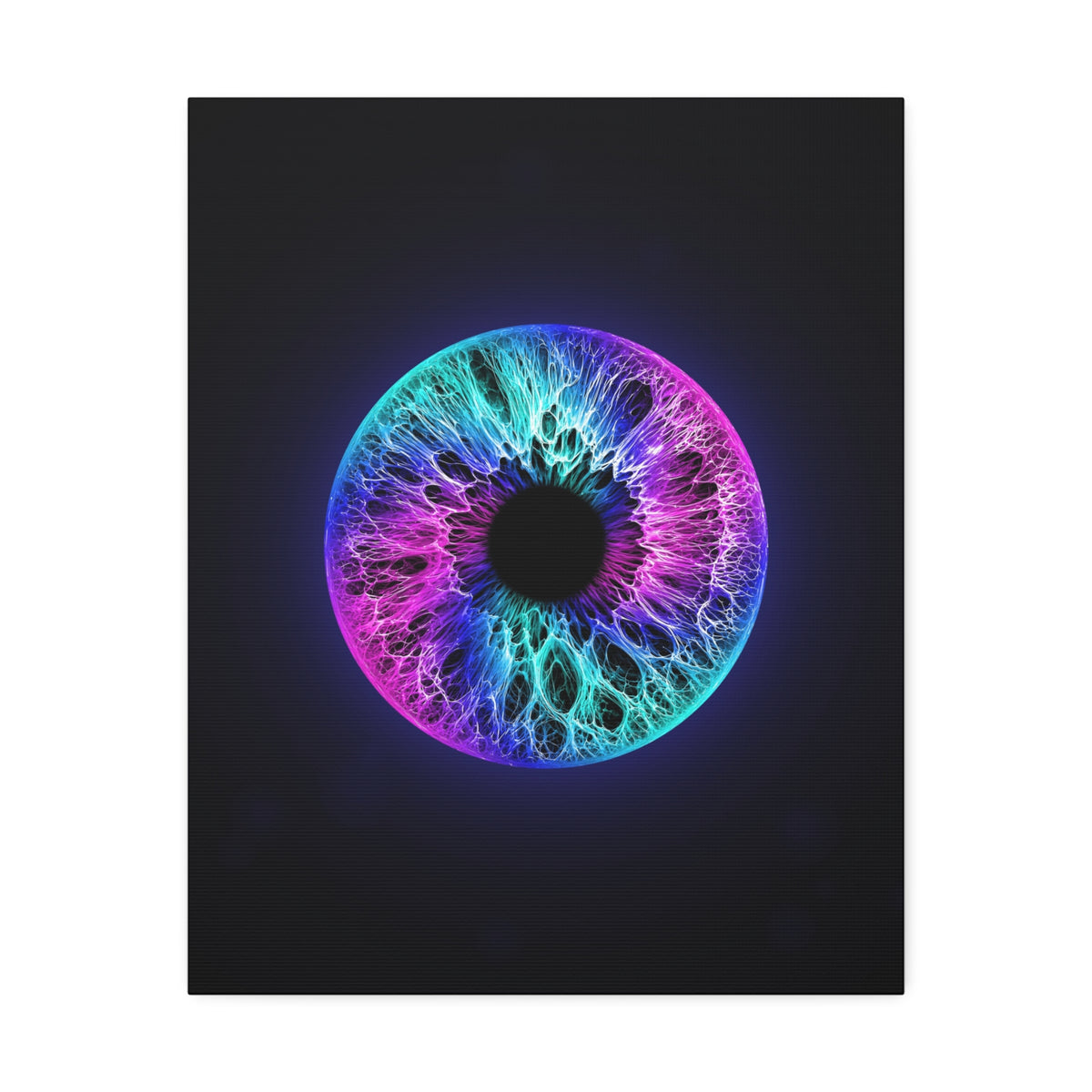 BLXNTT Iris – Lace Web Galaxy Teal Magenta Glossy Canvas