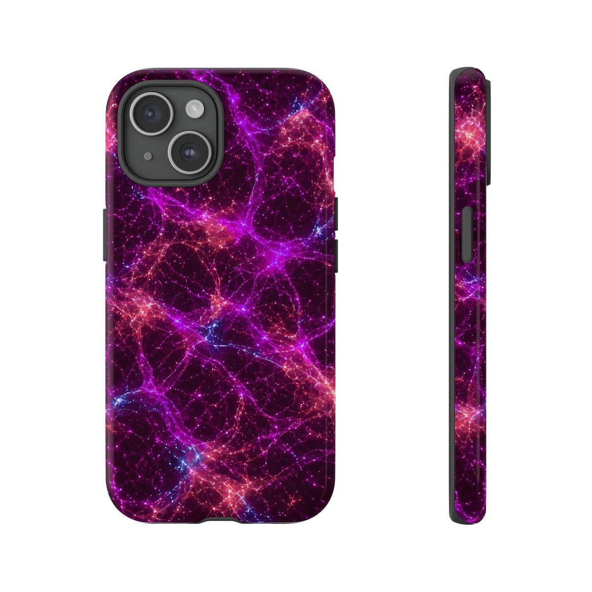 Neon Mycelium - Ember Orchid Phone Case