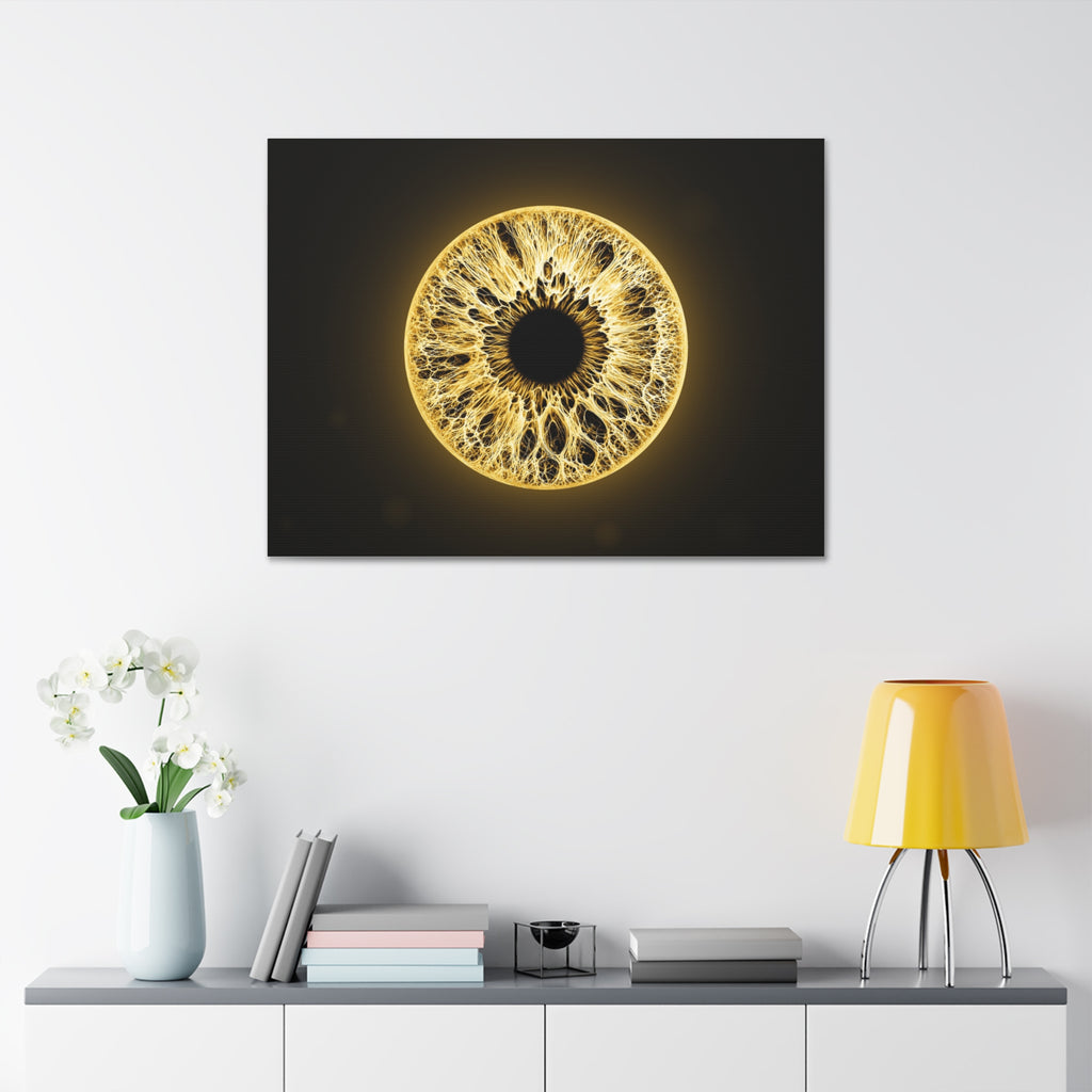BLXNTT Iris – Lace Web Molten Gold Glossy Canvas