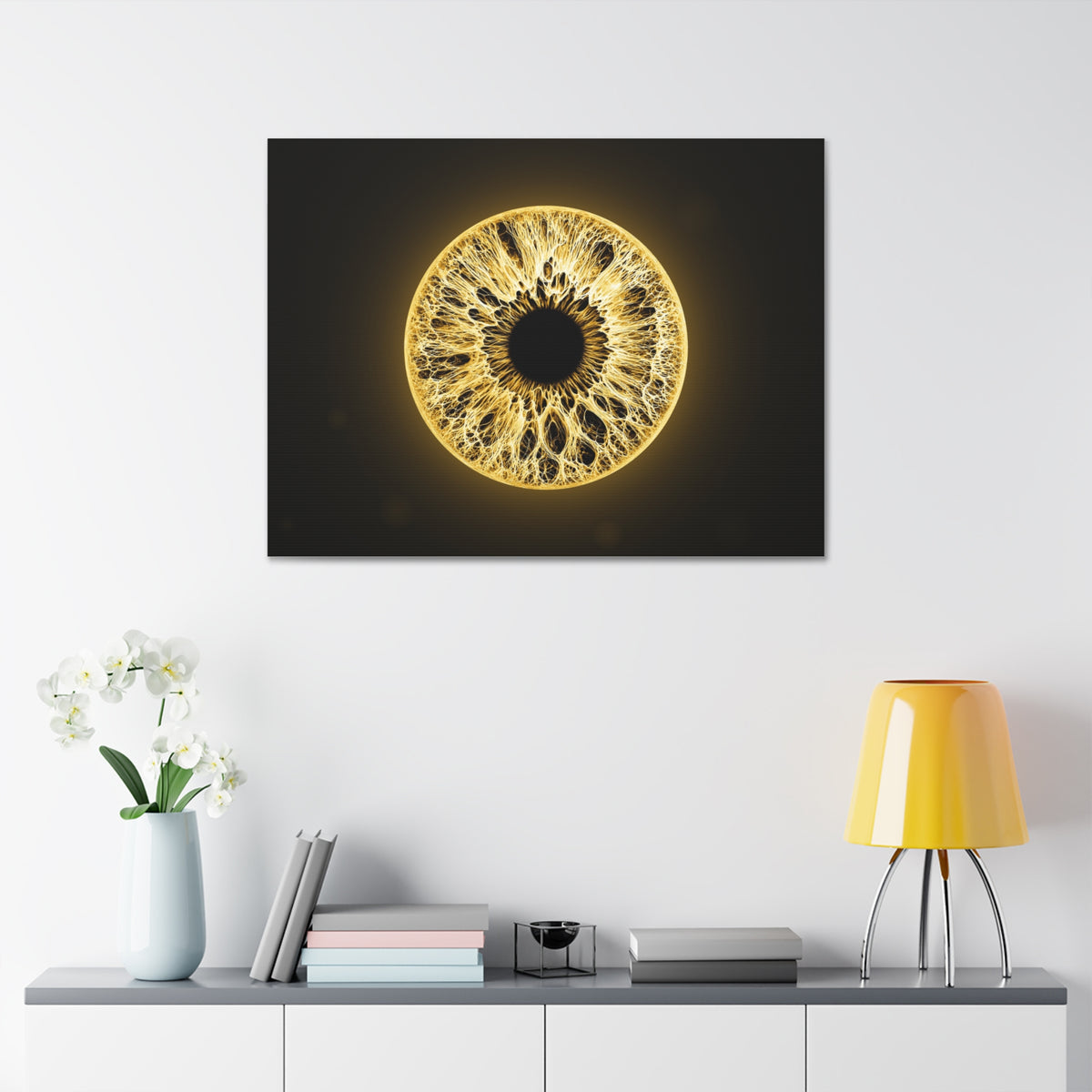 BLXNTT Iris – Lace Web Molten Gold Glossy Canvas