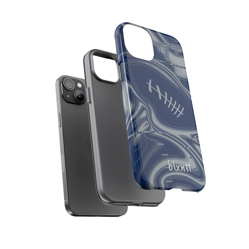 Blue & Gray Trippy Football Phone Case